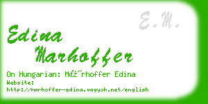 edina marhoffer business card